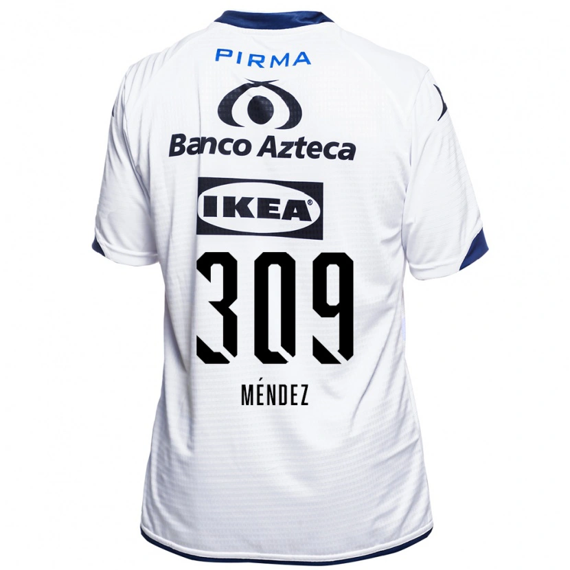 Danxen Women Kevin Méndez #309 White Black Blue Home Jersey 2026/27 T-Shirt