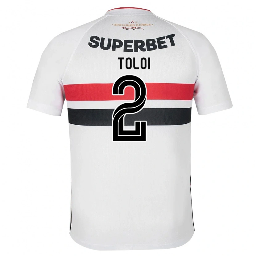 Danxen Women Rafael Tolói #2 White Red Black Home Jersey 2026/27 T-Shirt