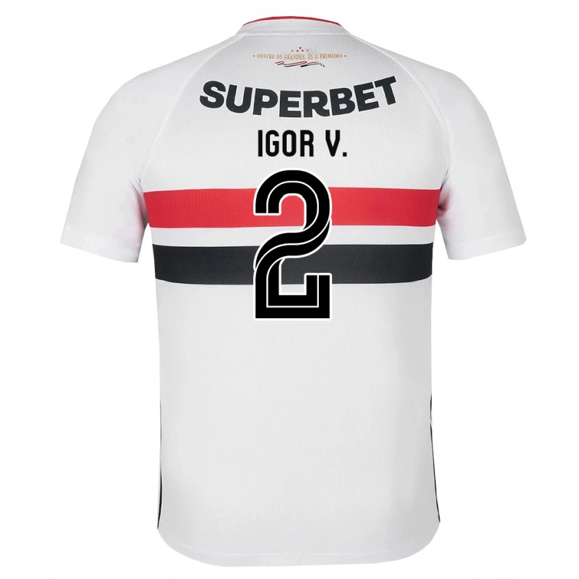 Danxen Women Igor Vinicius #2 White Red Black Home Jersey 2026/27 T-Shirt