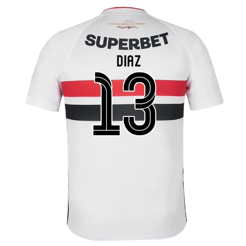 Danxen Women Enzo Díaz #13 White Red Black Home Jersey 2026/27 T-Shirt