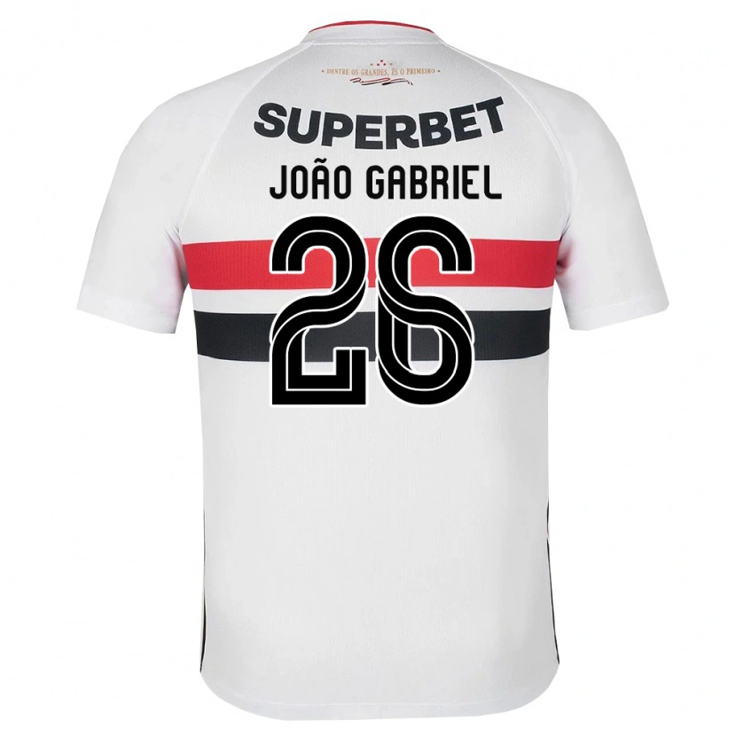 Danxen Women João Gabriel #26 White Red Black Home Jersey 2026/27 T-Shirt