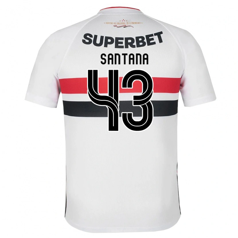 Danxen Women Gustavo Santana #43 White Red Black Home Jersey 2026/27 T-Shirt