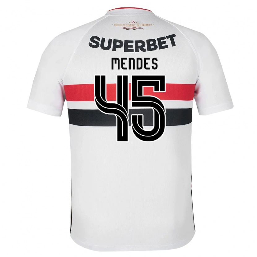 Danxen Women Nathan Mendes #45 White Red Black Home Jersey 2026/27 T-Shirt