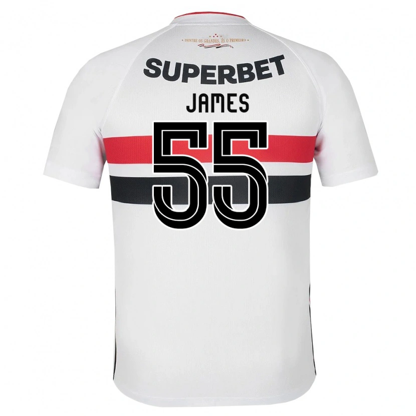 Danxen Women James Rodriguez #55 White Red Black Home Jersey 2026/27 T-Shirt