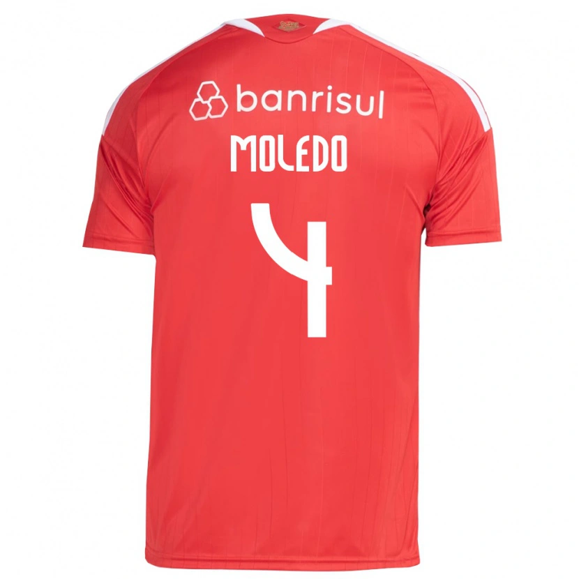 Danxen Women Rodrigo Moledo #4 Red White Home Jersey 2026/27 T-Shirt