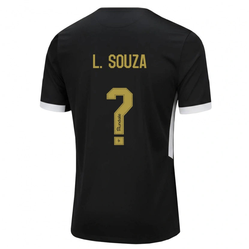 Danxen Women Lucas Souza #0 Black White Yellow Home Jersey 2026/27 T-Shirt