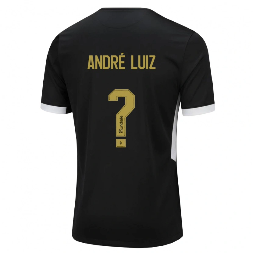 Danxen Women André Luiz #0 Black White Yellow Home Jersey 2026/27 T-Shirt
