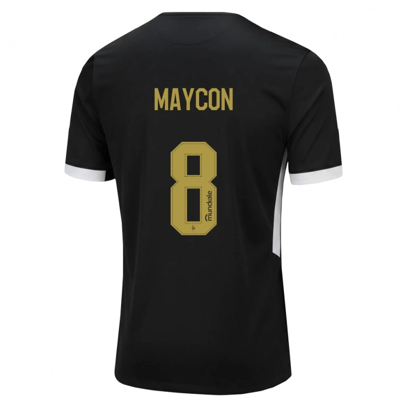 Danxen Women Maycon De Andrade Barberan #8 Black White Yellow Home Jersey 2026/27 T-Shirt