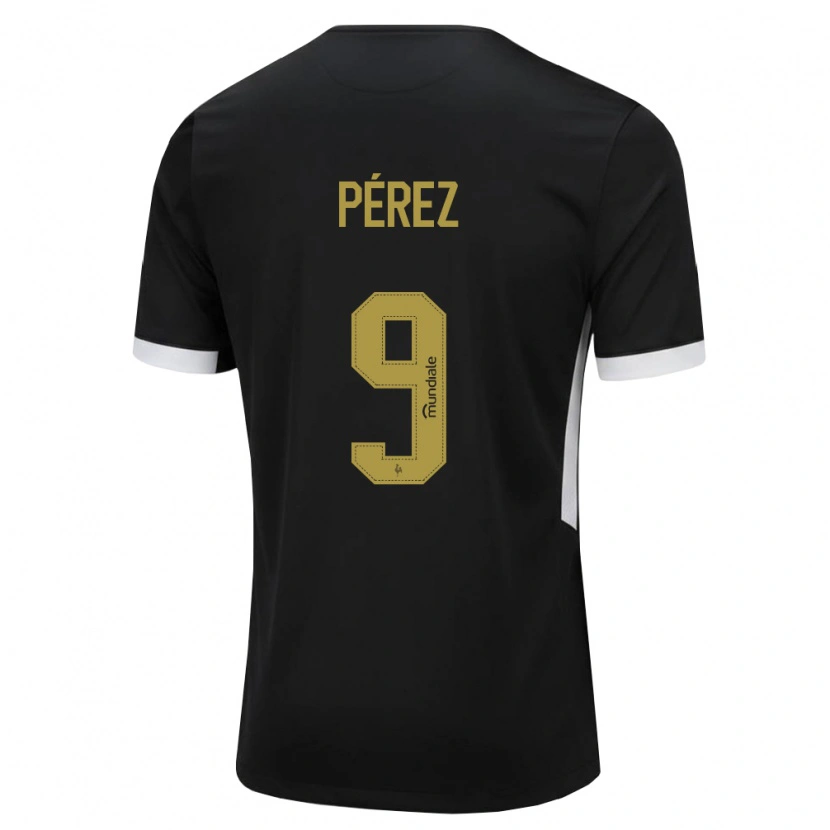 Danxen Women Diego Pérez #9 Black White Yellow Home Jersey 2026/27 T-Shirt