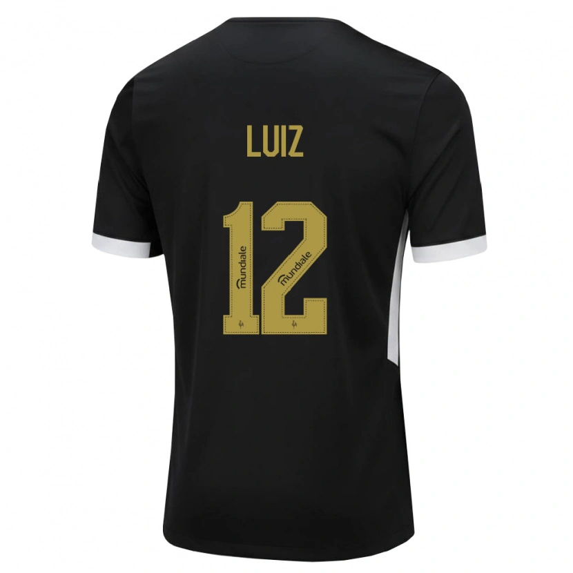 Danxen Women Estevan Luiz #12 Black White Yellow Home Jersey 2026/27 T-Shirt