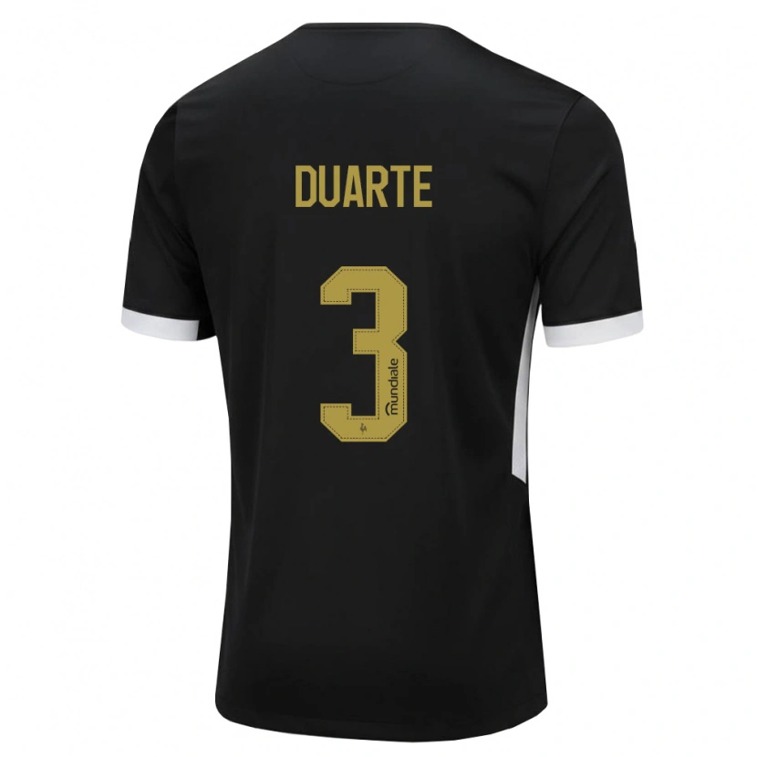 Danxen Women Léo Duarte #3 Black White Yellow Home Jersey 2026/27 T-Shirt