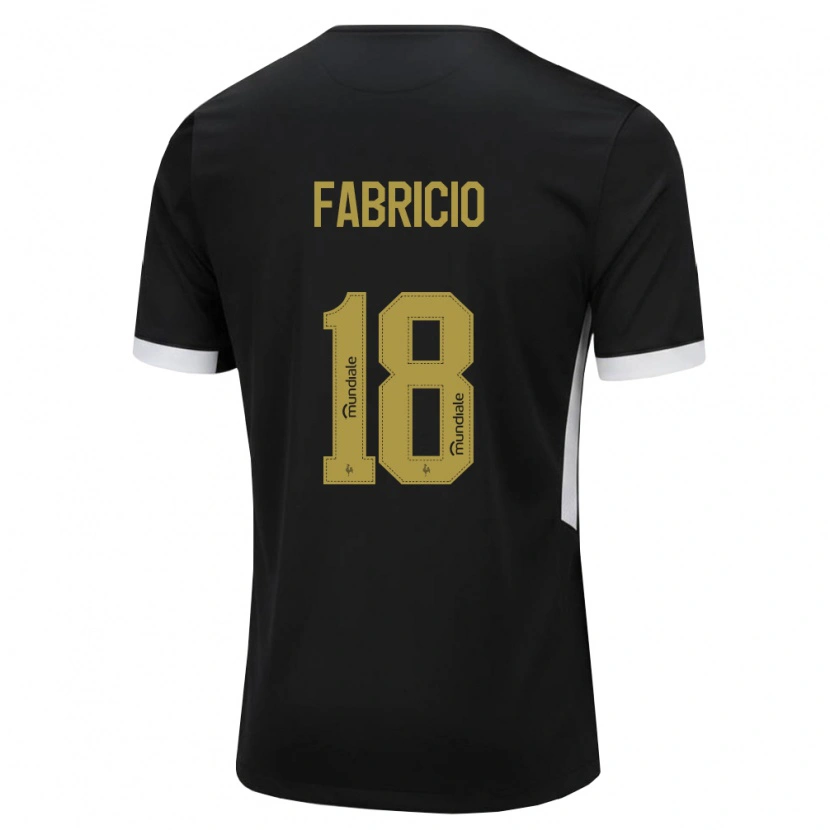 Danxen Women Fabricio Eduardo Da Costa Melo #18 Black White Yellow Home Jersey 2026/27 T-Shirt