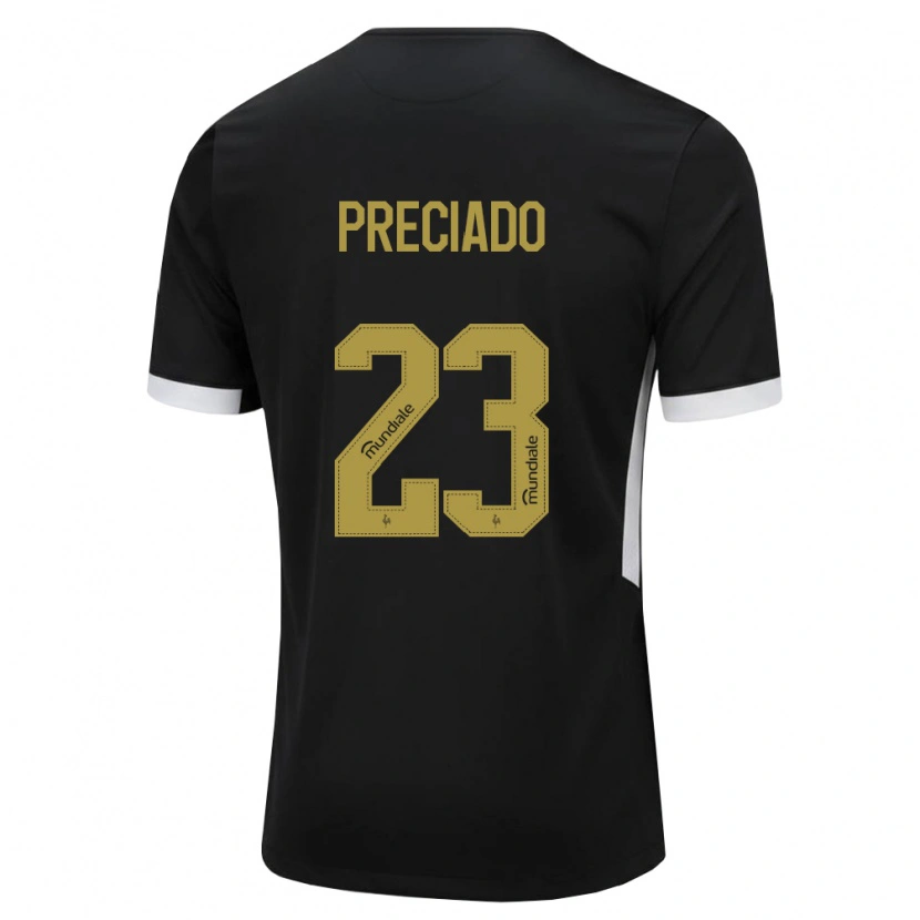 Danxen Women Angelo Preciado #23 Black White Yellow Home Jersey 2026/27 T-Shirt
