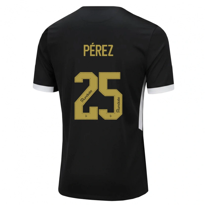 Danxen Women Tomás Pérez #25 Black White Yellow Home Jersey 2026/27 T-Shirt