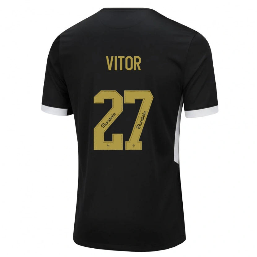 Danxen Women Paulo Vitor #27 Black White Yellow Home Jersey 2026/27 T-Shirt
