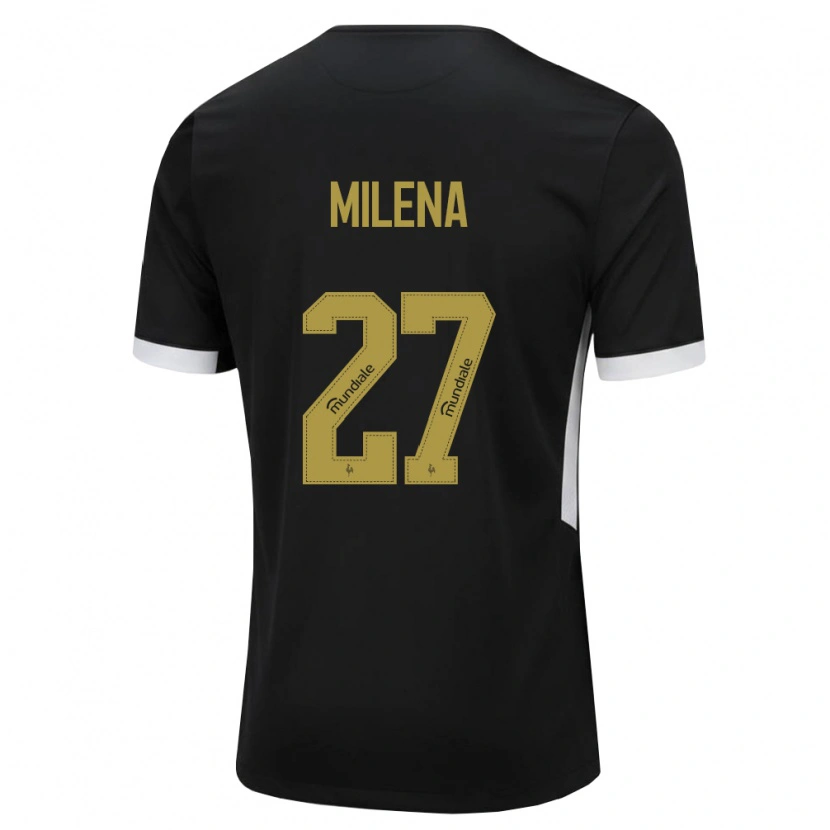 Danxen Women Milena #27 Black White Yellow Home Jersey 2026/27 T-Shirt