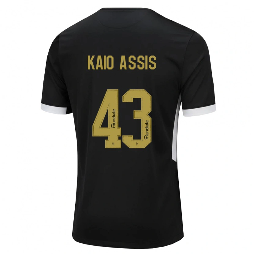 Danxen Women Kaio Assis #43 Black White Yellow Home Jersey 2026/27 T-Shirt