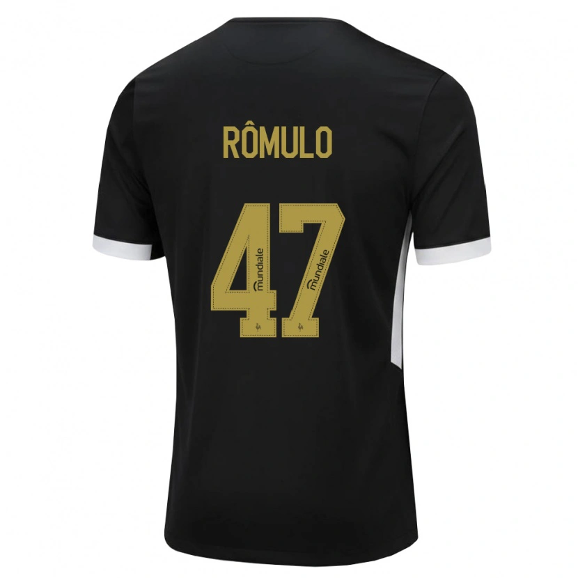 Danxen Women Rômulo Helberte Pereira Júnior #47 Black White Yellow Home Jersey 2026/27 T-Shirt