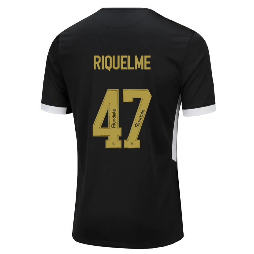 Danxen Women Riquelme Henrique Da Silva Ferreira #47 Black White Yellow Home Jersey 2026/27 T-Shirt