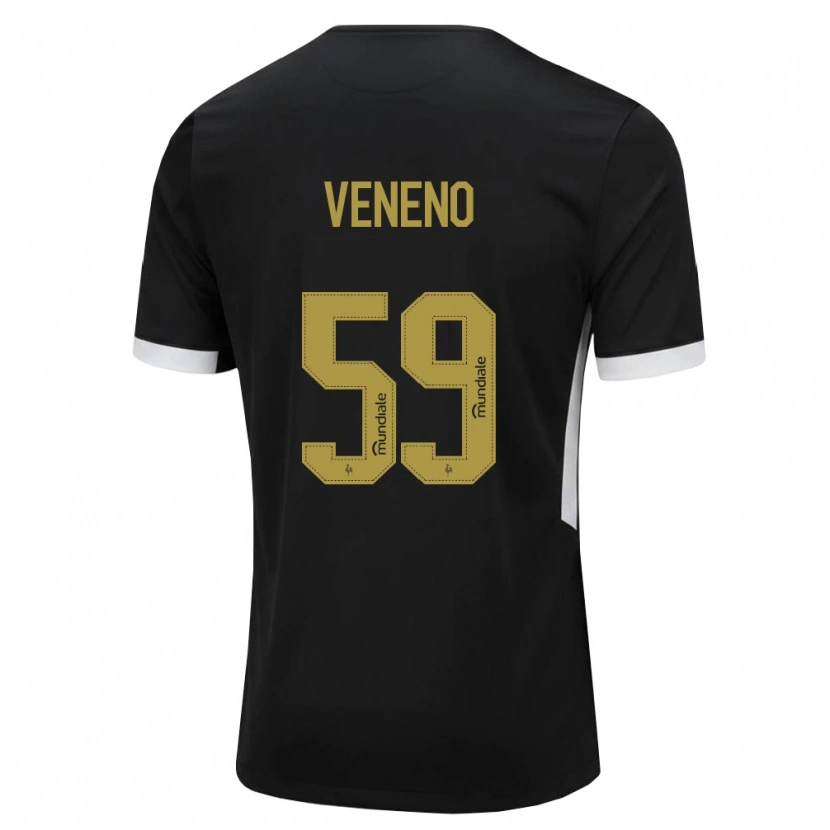 Danxen Women Gabriel Veneno #59 Black White Yellow Home Jersey 2026/27 T-Shirt