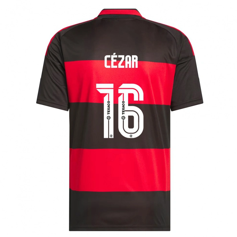 Danxen Women Paulo Cézar #16 Red Black White Home Jersey 2026/27 T-Shirt
