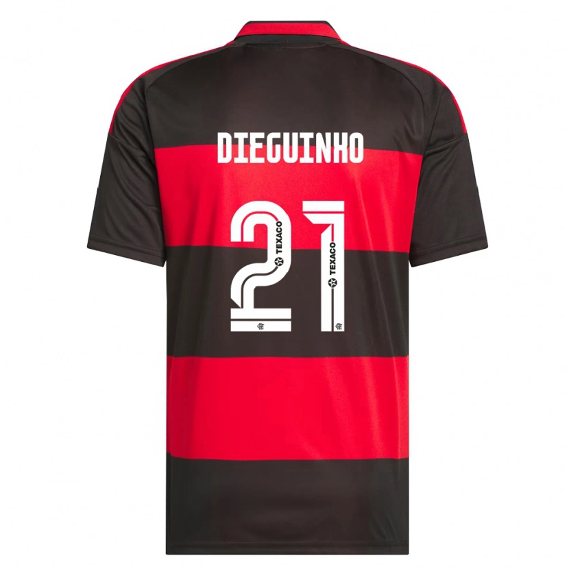 Danxen Women Diego Guimarães Das Neves #21 Red Black White Home Jersey 2026/27 T-Shirt