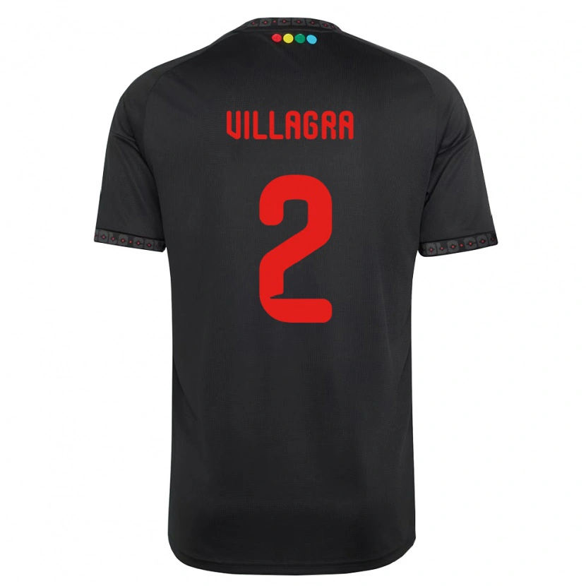 Danxen Women Jonathan Villagra #2 Black Red Away Jersey 2026/27 T-Shirt