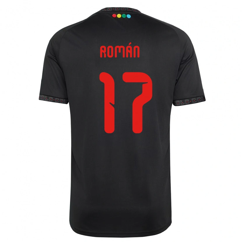 Danxen Women Iván Román #17 Black Red Away Jersey 2026/27 T-Shirt