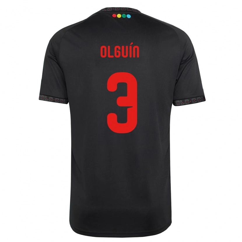Danxen Women Alonso Olguín #3 Black Red Away Jersey 2026/27 T-Shirt