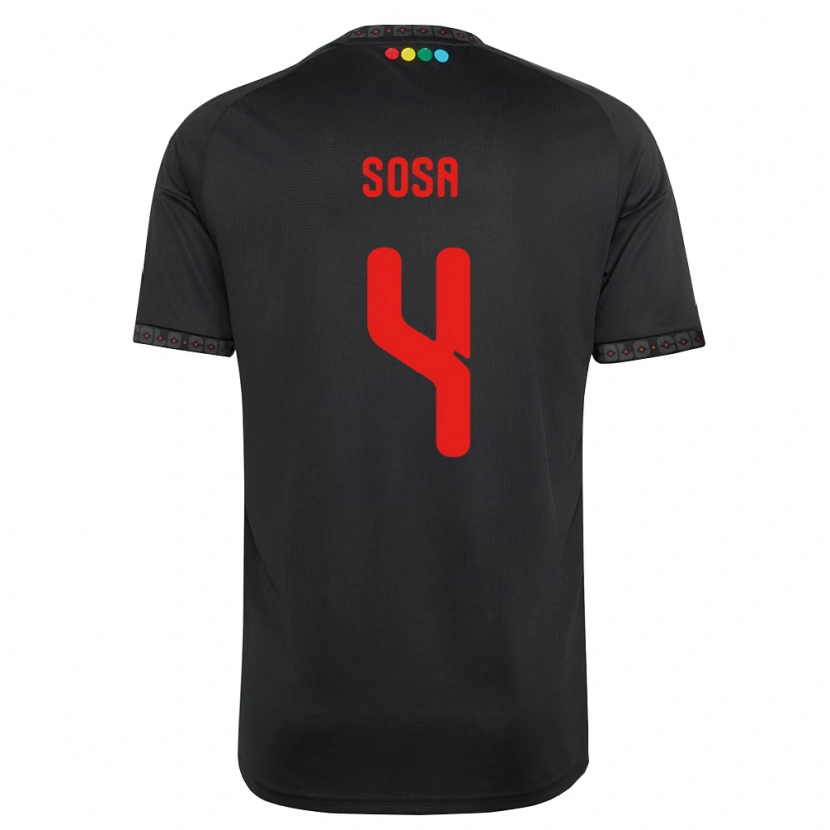 Danxen Women Joaquín Sosa #4 Black Red Away Jersey 2026/27 T-Shirt