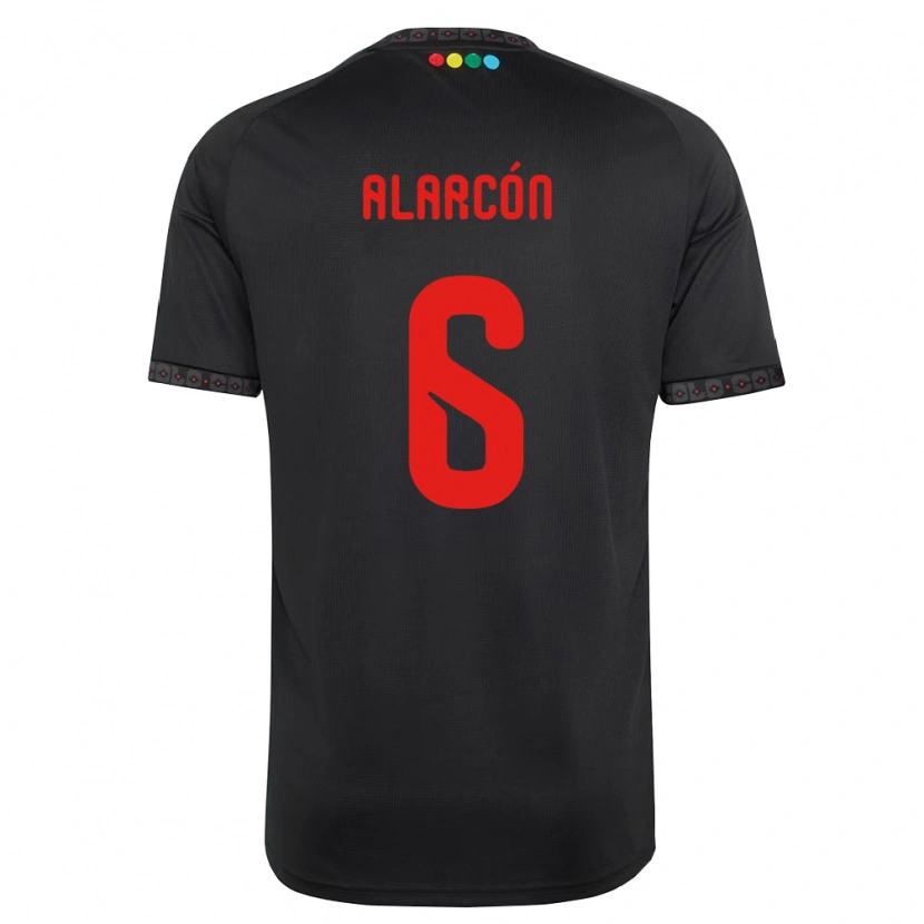 Danxen Women Tomás Alarcón #6 Black Red Away Jersey 2026/27 T-Shirt