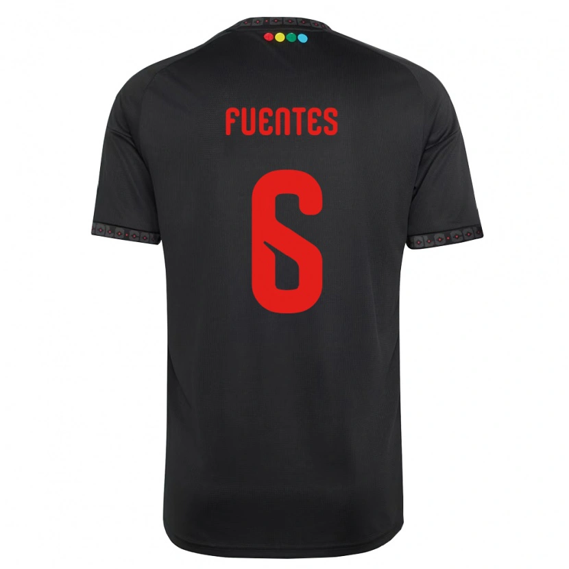 Danxen Women César Fuentes #6 Black Red Away Jersey 2026/27 T-Shirt