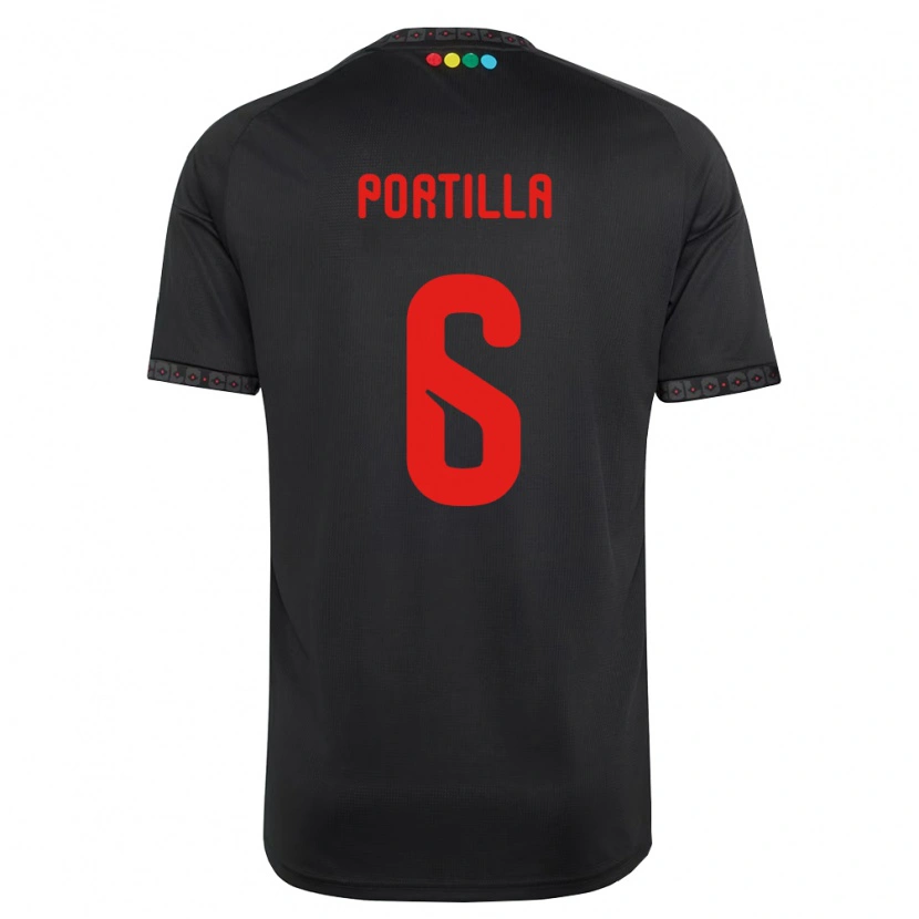 Danxen Women Dylan Portilla #6 Black Red Away Jersey 2026/27 T-Shirt