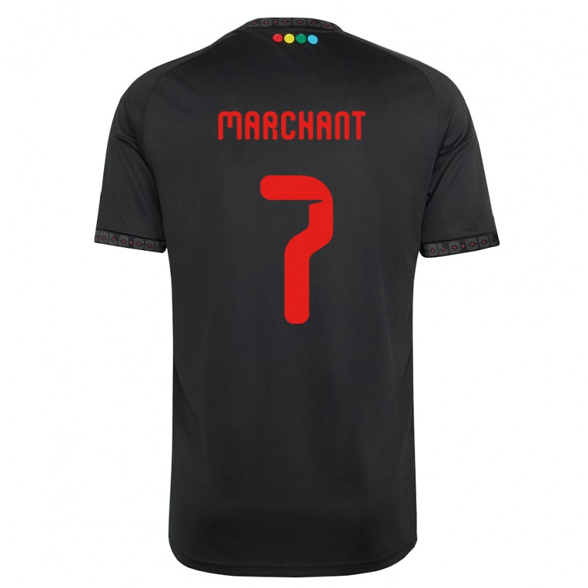 Danxen Women Francisco Marchant #7 Black Red Away Jersey 2026/27 T-Shirt