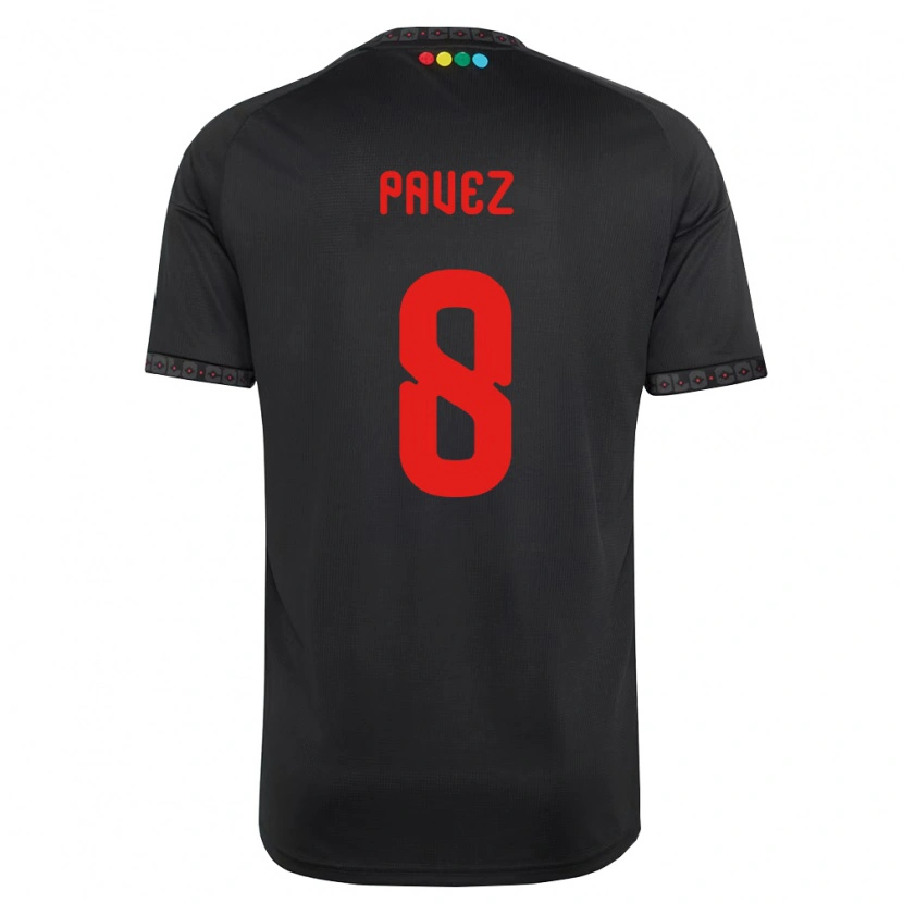 Danxen Women Esteban Pavez #8 Black Red Away Jersey 2026/27 T-Shirt
