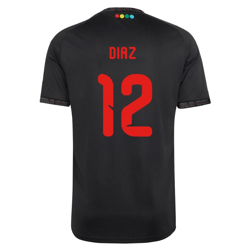 Danxen Women Javiera Díaz #12 Black Red Away Jersey 2026/27 T-Shirt