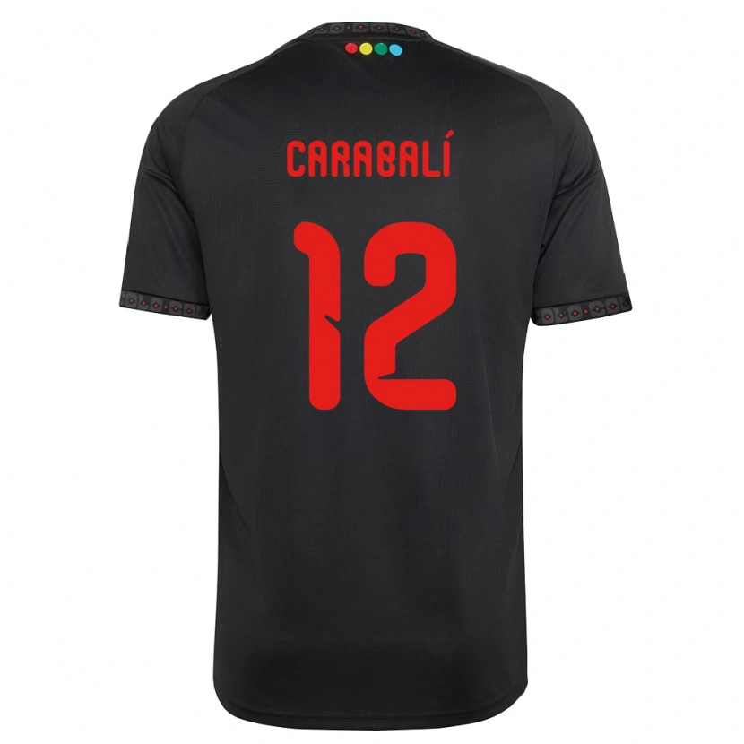 Danxen Women Omar Carabalí #12 Black Red Away Jersey 2026/27 T-Shirt