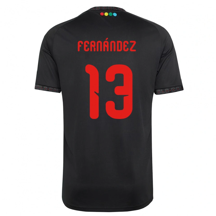Danxen Women Matías Fernández #13 Black Red Away Jersey 2026/27 T-Shirt