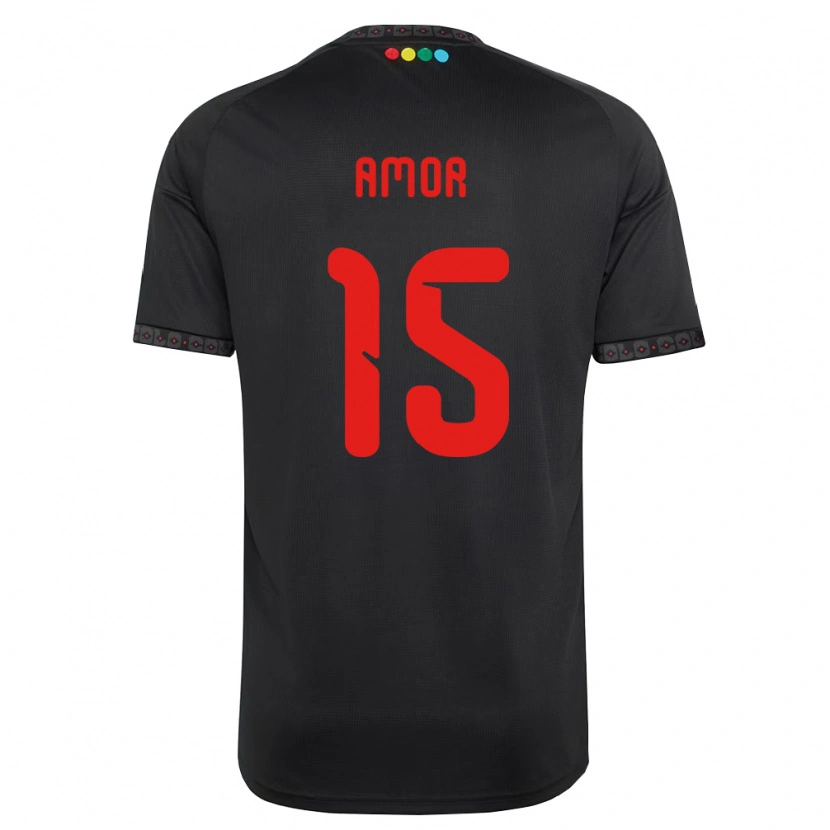 Danxen Women Emiliano Amor #15 Black Red Away Jersey 2026/27 T-Shirt
