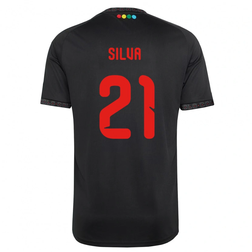Danxen Women Agustin Silva #21 Black Red Away Jersey 2026/27 T-Shirt