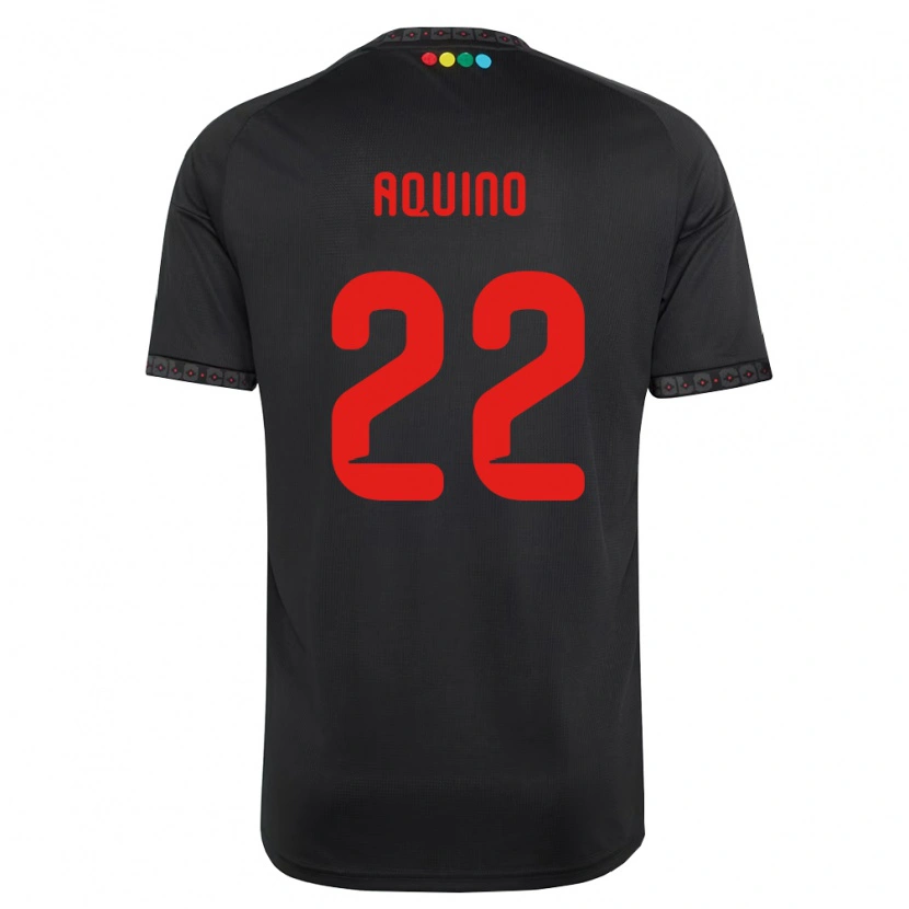 Danxen Women Claudio Aquino #22 Black Red Away Jersey 2026/27 T-Shirt