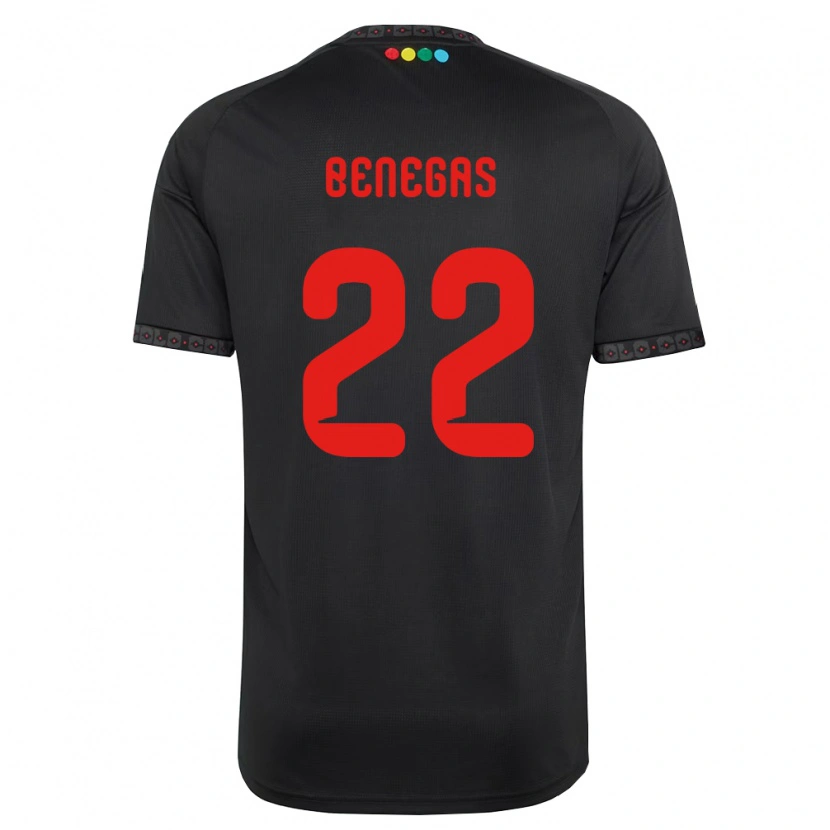 Danxen Women Leandro Benegas #22 Black Red Away Jersey 2026/27 T-Shirt