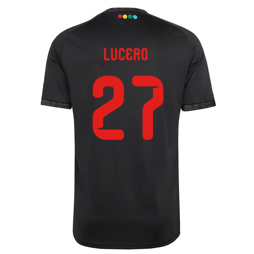 Danxen Women Valentina Lucero #27 Black Red Away Jersey 2026/27 T-Shirt