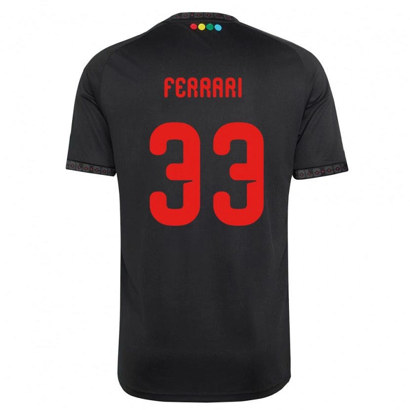Danxen Women Matías Ferrari #33 Black Red Away Jersey 2026/27 T-Shirt
