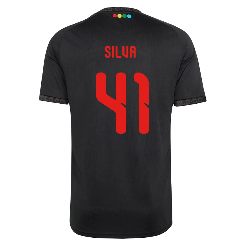 Danxen Women Bastián Silva #41 Black Red Away Jersey 2026/27 T-Shirt