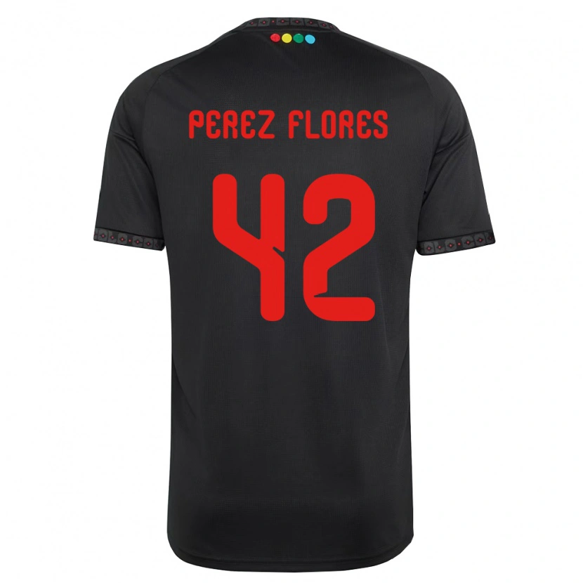 Danxen Women Benjamín Pérez #42 Black Red Away Jersey 2026/27 T-Shirt