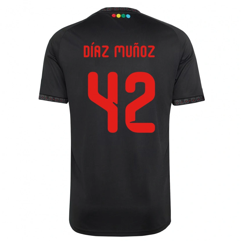 Danxen Women Cristian Díaz Muñoz #42 Black Red Away Jersey 2026/27 T-Shirt