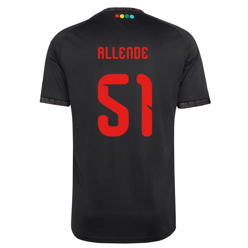 Danxen Women Pierre Allende #51 Black Red Away Jersey 2026/27 T-Shirt