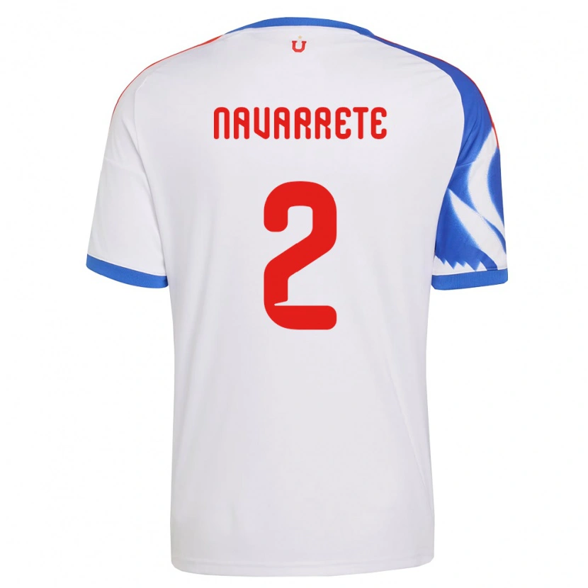 Danxen Women Daniel Navarrete #2 White Navy Blue Away Jersey 2026/27 T-Shirt