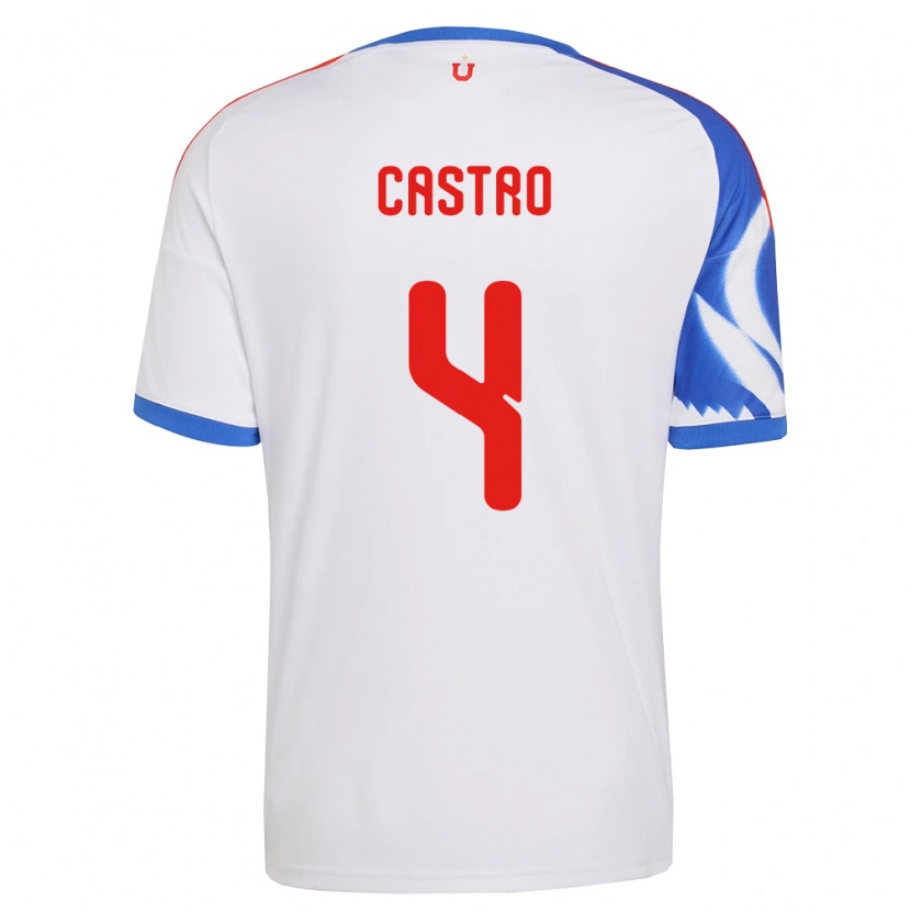 Danxen Women José Ignacio Castro #4 White Navy Blue Away Jersey 2026/27 T-Shirt